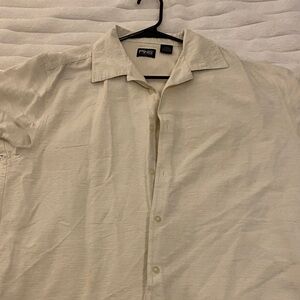 Ping Men's Cream Casual Button Down Shirt
